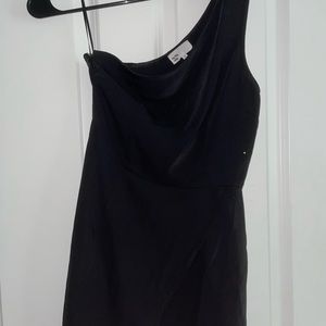 by the way. | Black one shoulder romper |